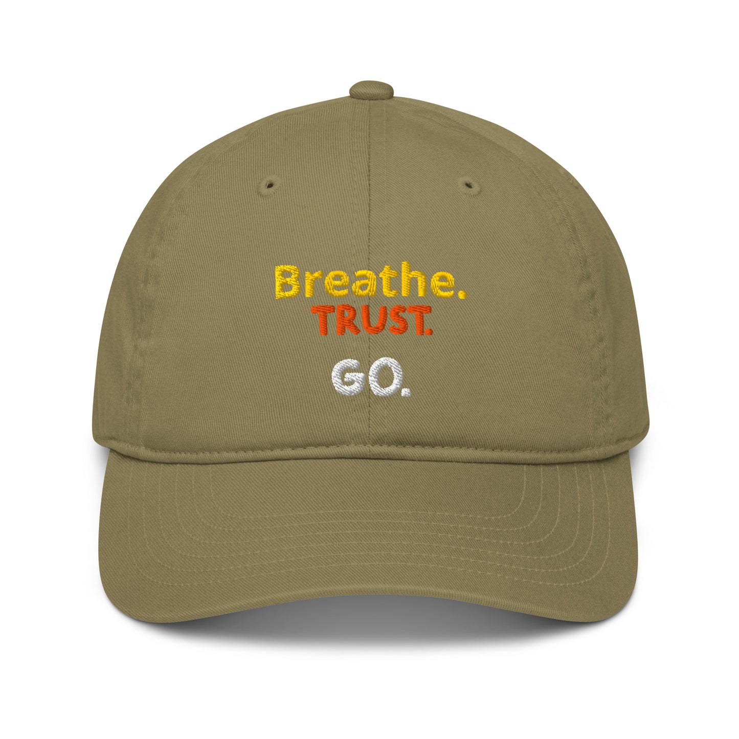 Chapéu orgânico verde jungle BREATHE. TRUST. GO. - OOMAE moda consciente