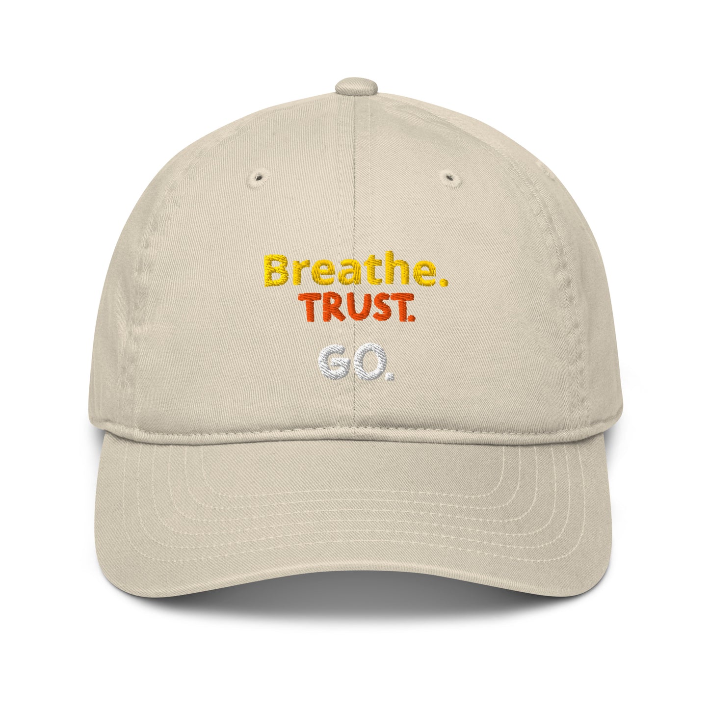 Chapéu orgânico oyster BREATHE. TRUST. GO. frente - OOMAE